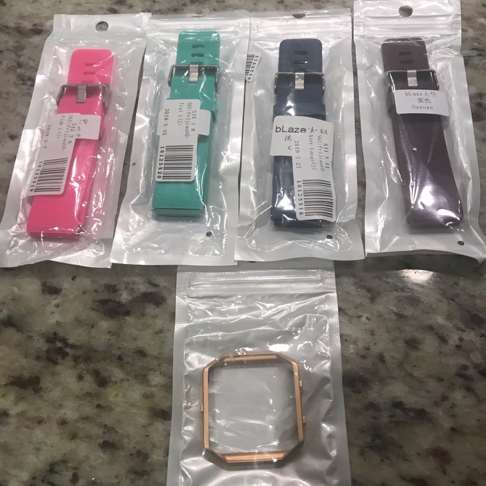 FitBit Blaze Bands And 1 Holder BUNDLE